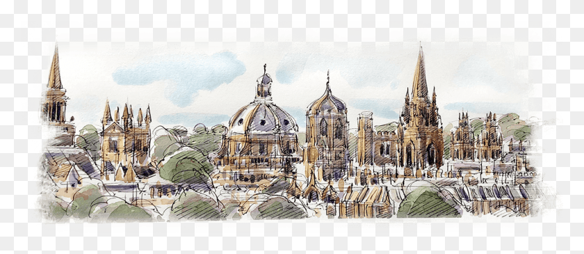 1020x400 Painting, Architecture, Building HD PNG Download