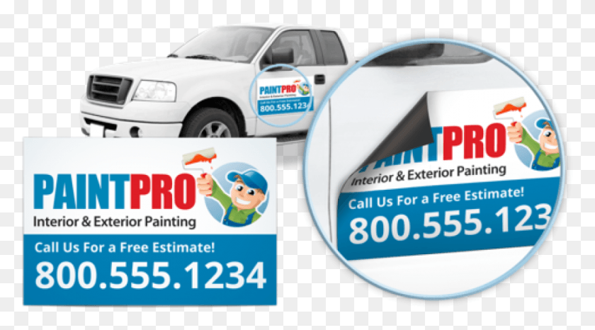 890x464 Painting Company Car Magnet, Vehicle, Transportation, Automobile Descargar Hd Png