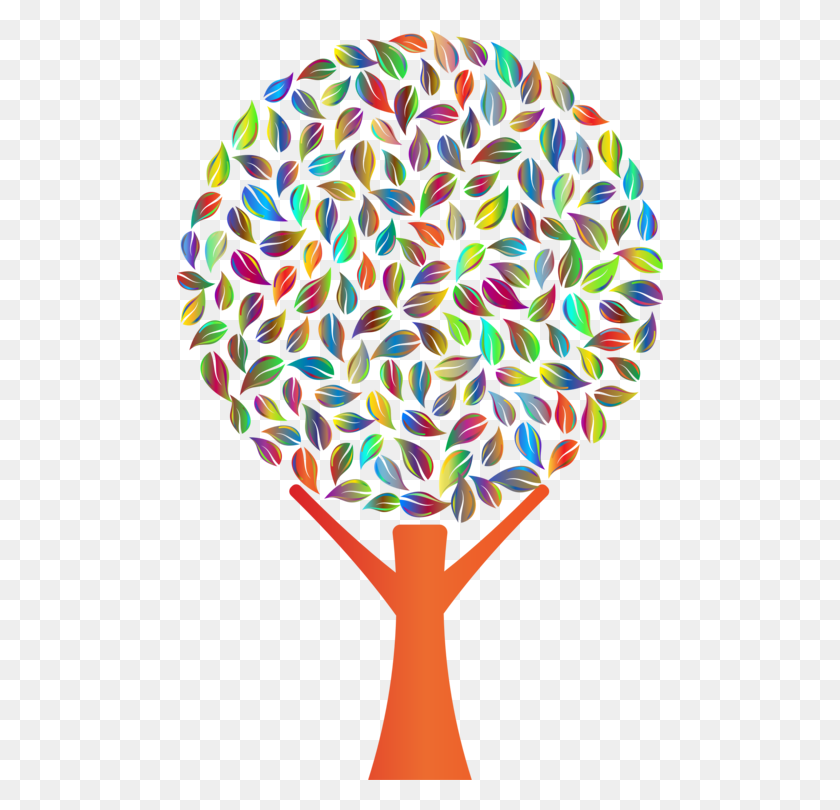 486x750 Painting Icon Hands Tree Logo Transparent, Pattern, Paper, Confetti HD PNG Download