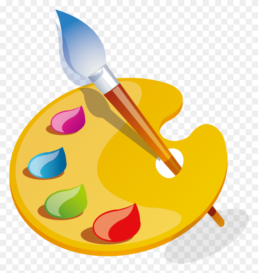 1417x1505 Painting Vector, Palette, Paint Container, Cutlery HD PNG Download