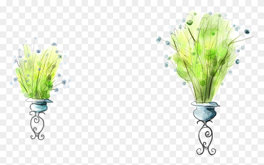 1638x977 Живопись Обои Растения Прозрачные Акварельные Растения, Растение, Цветок, Цветение Png Скачать