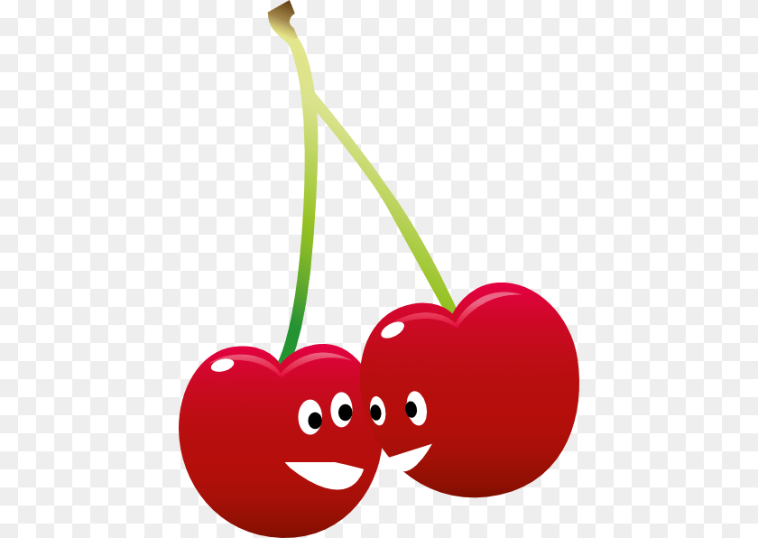 Pair Of Talking Cherries Clip Arts For Web, Cherry, Food, Fruit, Plant PNG