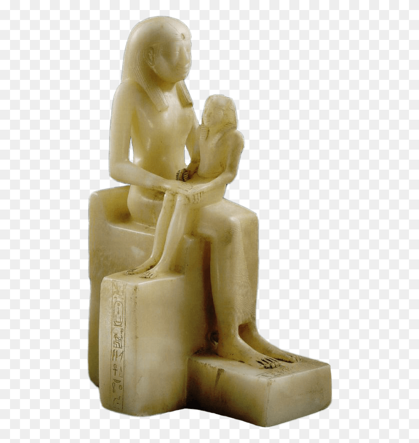 494x828 Pair Statue Of Queen Ankh Nes Meryre Ii And Her Son Pepi 1 Statue, Figurine, Ivory HD PNG Download