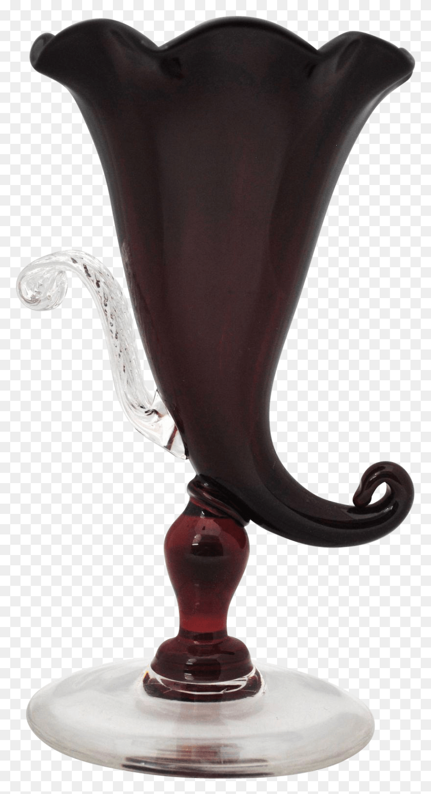 820x1562 Pairpoint Ruby Red Cornucopia Shape Vase With Applied Vase, Clothing, Apparel, Pants HD PNG Download