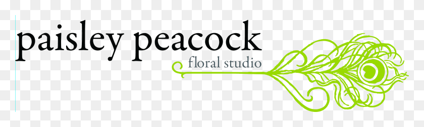 2925x726 Descargar Png Paisley Peacock Floral Studio, Diseño Gráfico, Texto, Etiqueta, Logotipo Hd Png