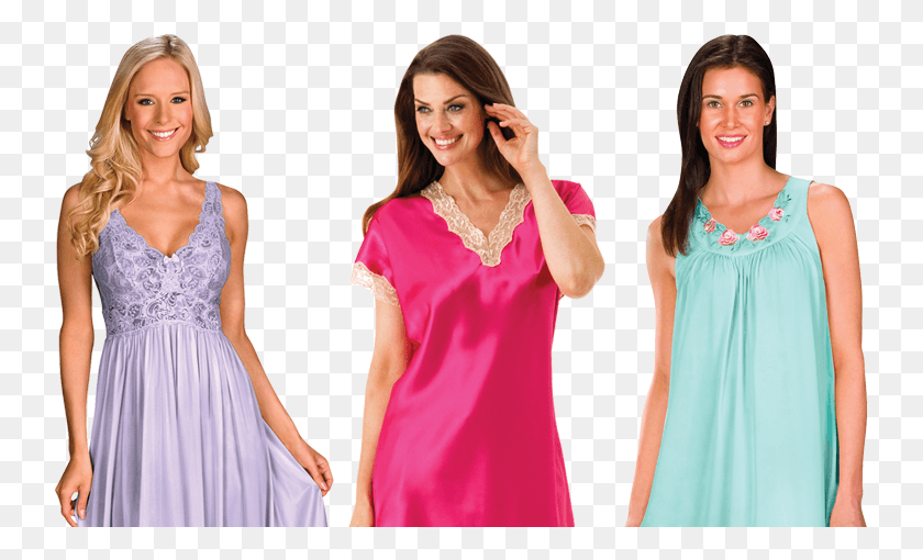 741x450 Pajama Drawing Night Dress Nightgown, Clothing, Apparel, Person HD PNG Download