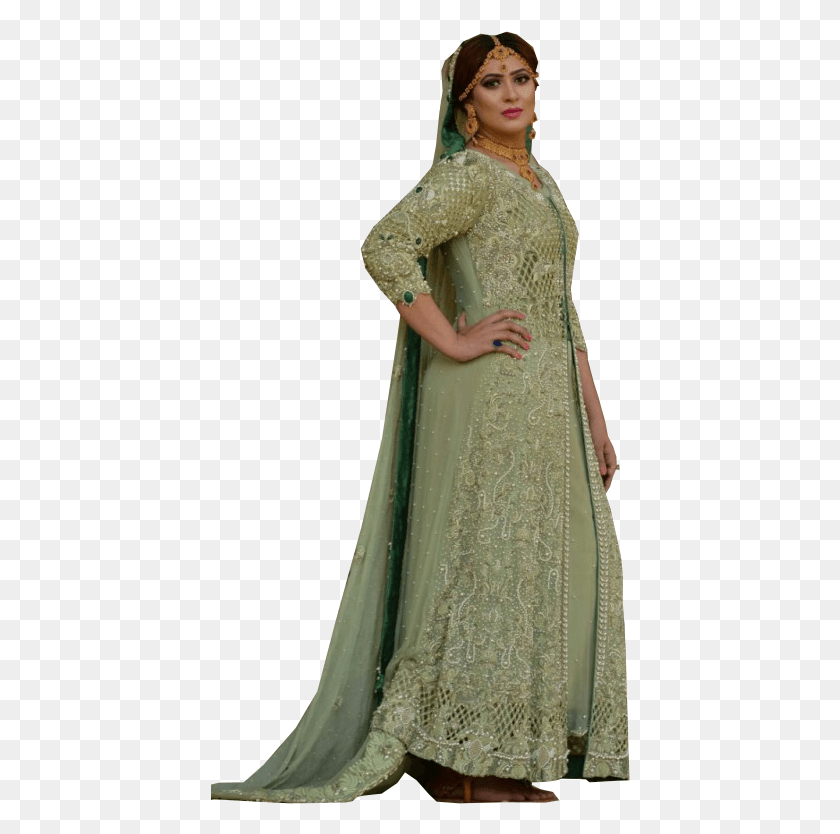 420x774 Pakistani Bridal Lehenga Gown, Clothing, Apparel, Evening Dress HD PNG Download