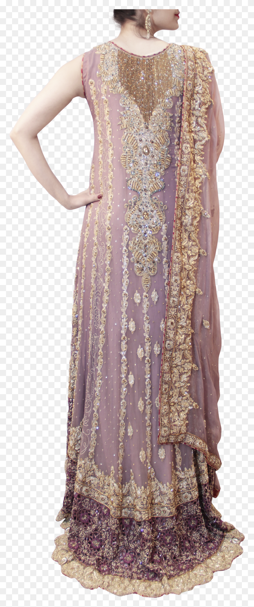 1555x3872 Pakistani Clothes Gown HD PNG Download