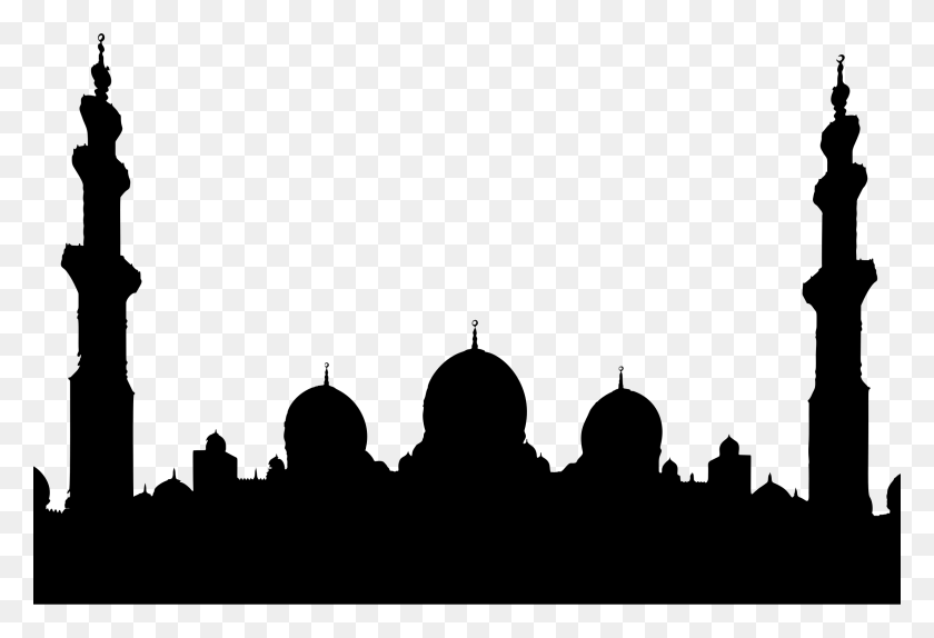 2400x1584 Palace Clipart Silhouette Taj Mahal Sheikh Zayed Mosque, Gray, World Of Warcraft HD PNG Download