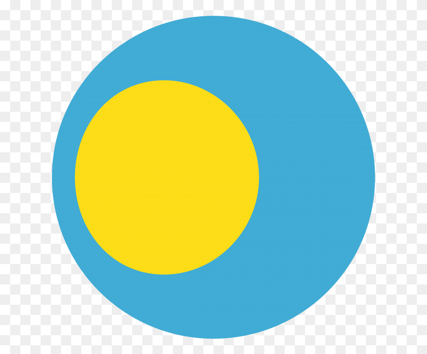 637x637 Palau Rounded Flag Cd Art, Nature, Outdoors, Eclipse HD PNG Download