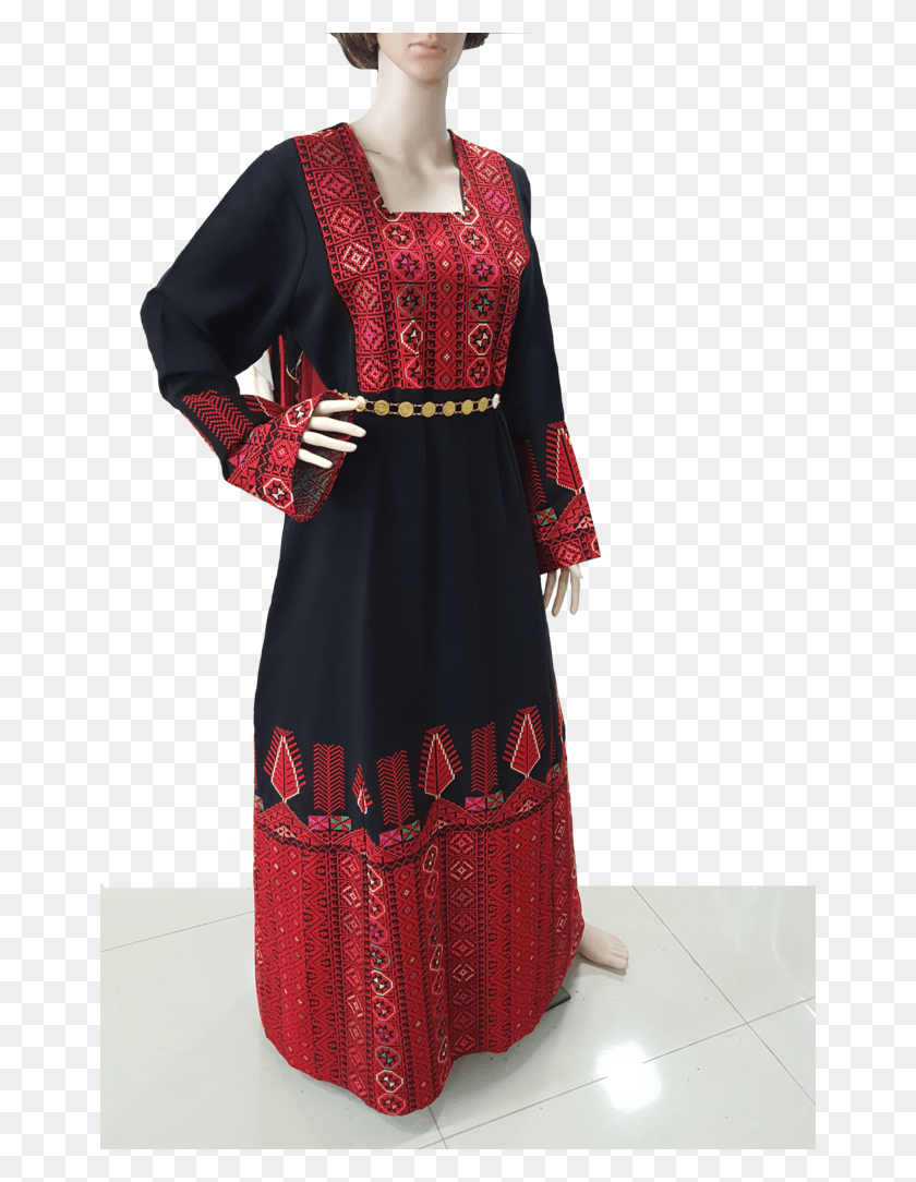656x1024 Palestinian Embroidered Traditional Dress Costume, Clothing, Apparel, Female HD PNG Download