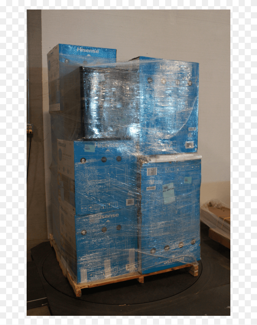 667x1001 Pallet 10 Pcs Bar Refrigerators Amp Water Coolers Customer Cupboard, Box, Wood, Plastic Wrap HD PNG Download