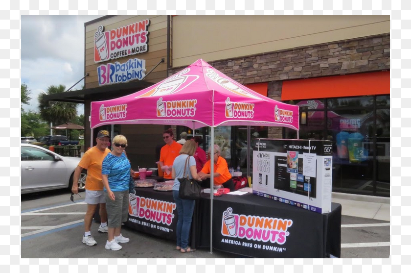 755x497 Palm Coast Dunkin39 Donuts Celebrates One Year Anniversary Banner, Person, Human, Shoe HD PNG Download