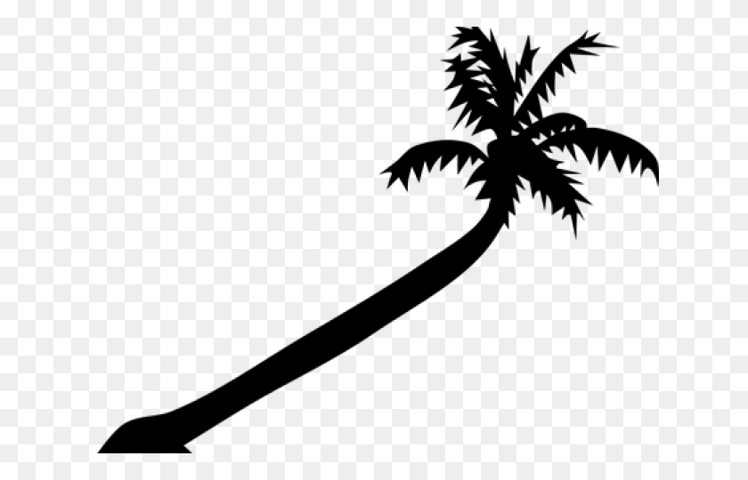 640x480 Palm Tree Clipart Caribbean Leaning Palm Tree Drawing, Gray, World Of Warcraft HD PNG Download