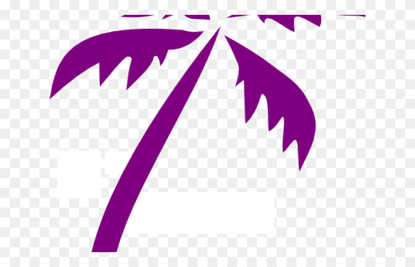 640x480 Palm Tree Clipart Curved Logo Pohon Kelapa, Plant, Leaf, Purple HD PNG Download