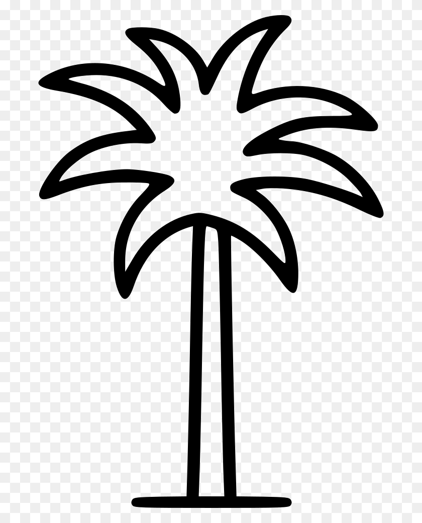 688x980 Palm Tree Comments Palm Tree Icon, Stencil, Leaf, Plant HD PNG Download