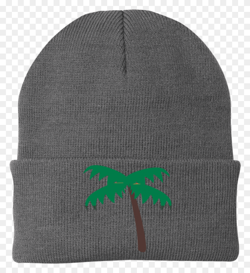 924x1017 Palm Tree Emoji Cp90 Port Authority Knit Cap Beanie, Clothing, Apparel, Hat HD PNG Download