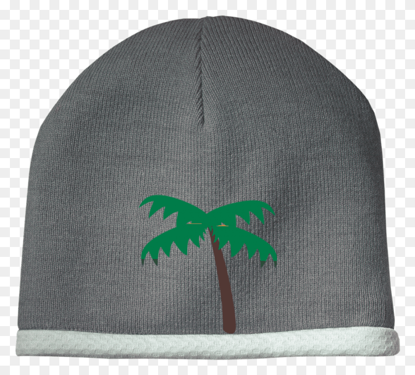 1144x1026 Palm Tree Emoji Stc15 Sport Tek Performance Knit Cap, Clothing, Apparel, Hat HD PNG Download