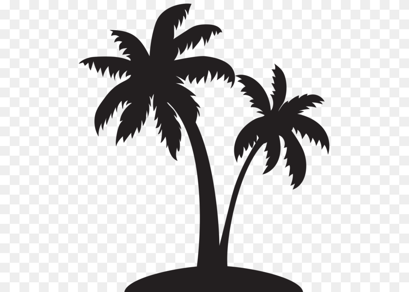 523x600 Palm Tree Silhouette Banner Library Library Palm Tree, Palm Tree, Plant, Potted Plant, Animal PNG