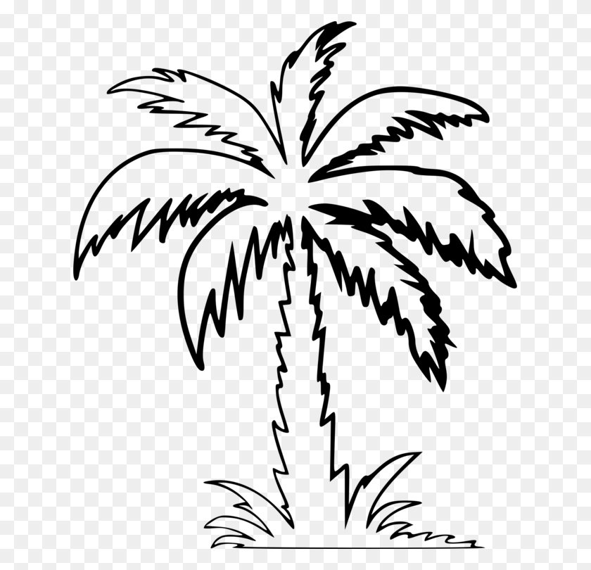 631x750 Palm Trees Drawing Computer Icons Silhouette Clipart Palm Tree White, Gray, World Of Warcraft HD PNG Download