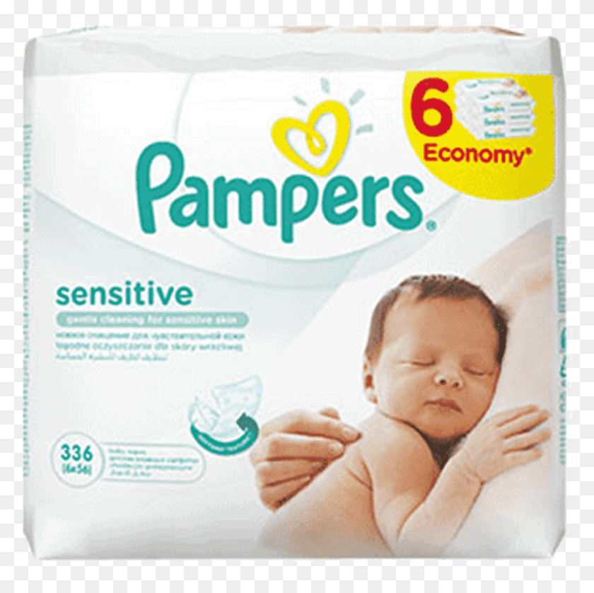 1205x1202 Pampers Wipes Sensitive 336 Min Baby, Person, Human, Diaper HD PNG Download
