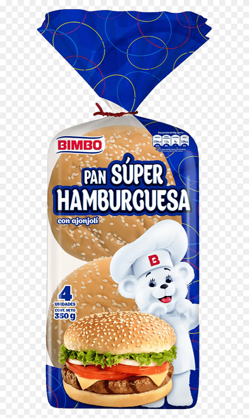 593x1351 Pan Super Hamburguesa Paquete Pan De Hamburguesa, Burger, Food, Bread HD PNG Download