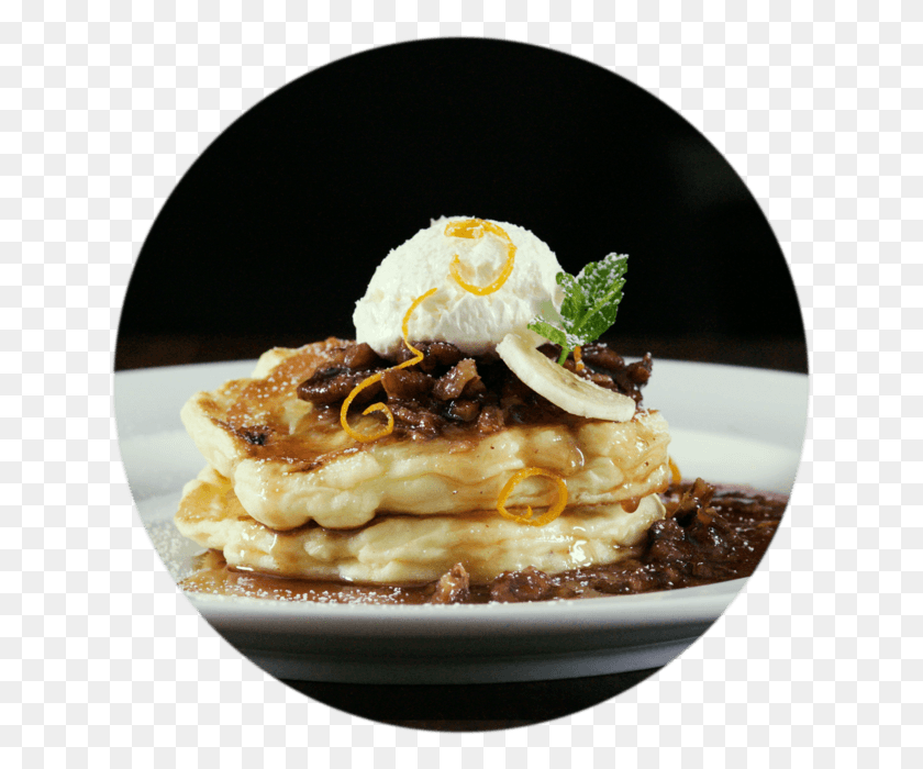 640x640 Pancakes, Cream, Dessert, Food HD PNG Download