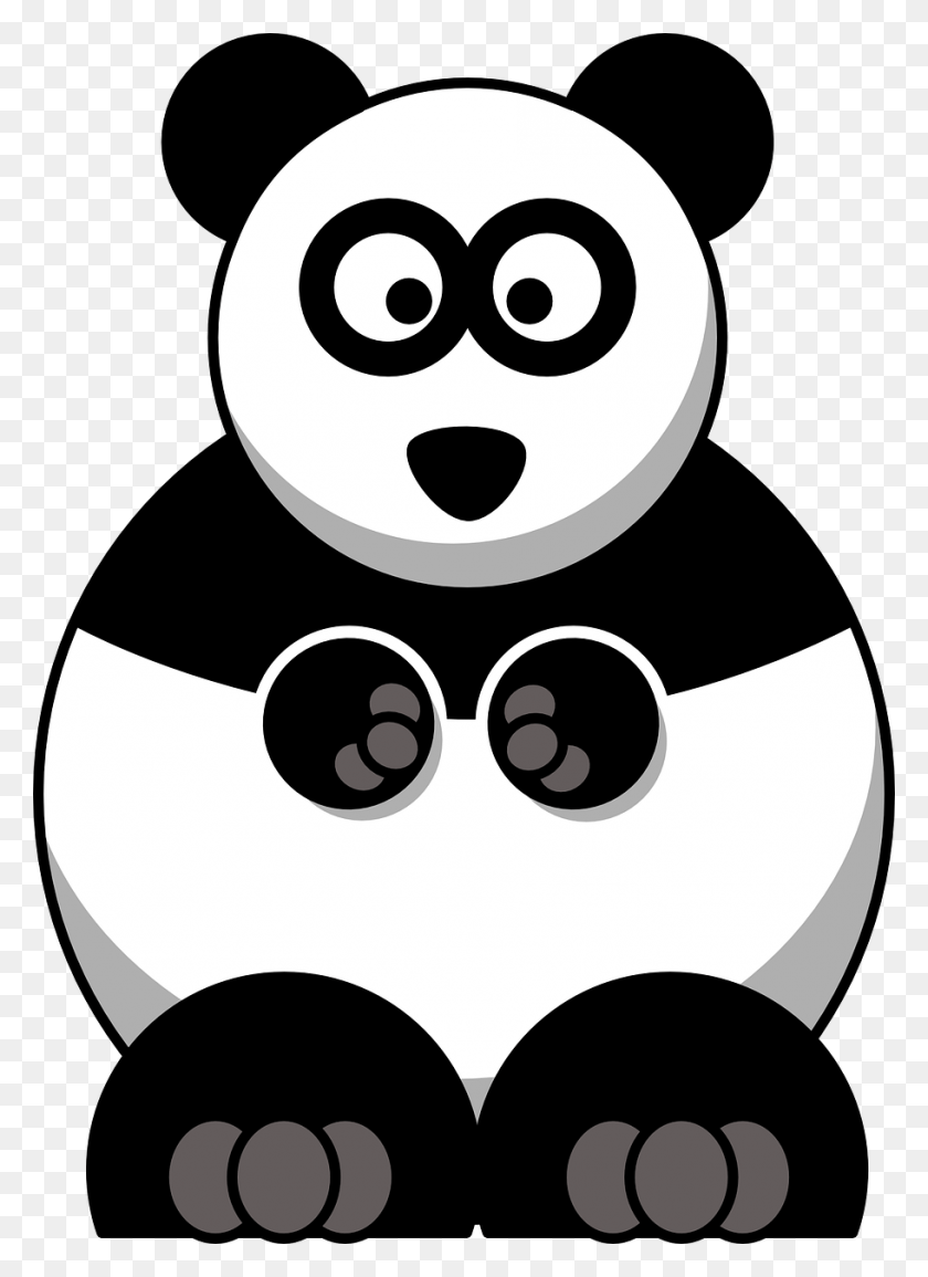 911x1280 Panda Bear Baby Face Animal Image Panda Clipart, Symbol, Stencil HD PNG Download