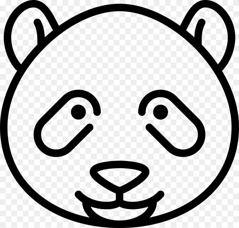 980x934 Panda Bear Head Black Chihuahua Icon, Stencil, Ammunition, Grenade, Weapon Transparent PNG