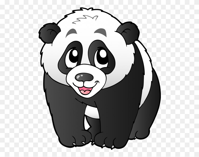 518x601 Panda Clipart Transparent Background Cartoon Panda Transparent Background, Mammal, Animal, Wildlife HD PNG Download