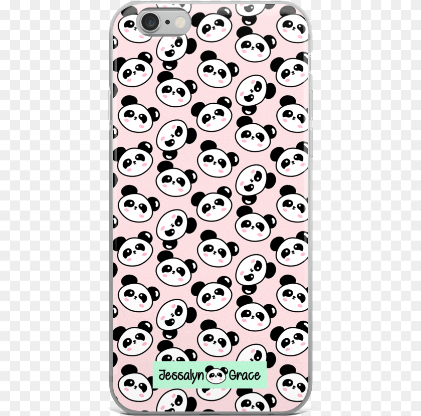 416x830 Panda Head Pattern Iphone Case Pattern Iphone Case, Home Decor, Animal, Bear, Mammal Clipart PNG
