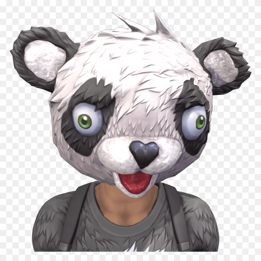 972x972 Panda Skin Fortnite Outfit Panda Team Leader Fortnite, Mascot, Toy, Plush HD PNG Download