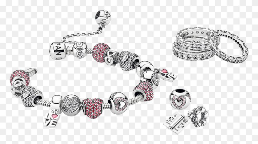 859x452 Pandora Love Charm Bracelet Pandora Valentines Day Bracelet, Accessories, Accessory, Jewelry HD PNG Download