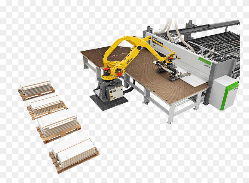 1163x832 Panel Saw With Integrated Robot Planer, Machine, Workshop, Building HD PNG Download