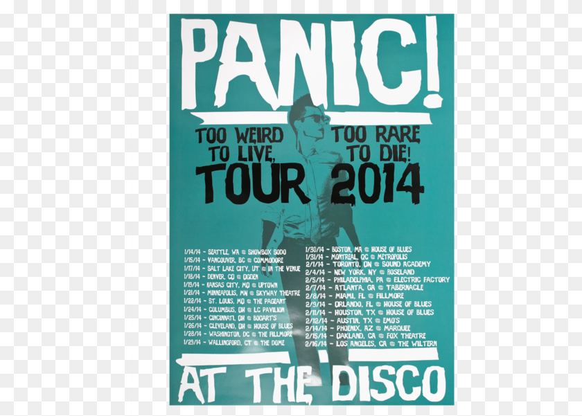472x601 Panic At The Disco 2014 Tour Poster Patd Tour Posters, Advertisement, Publication, Adult, Male Clipart PNG