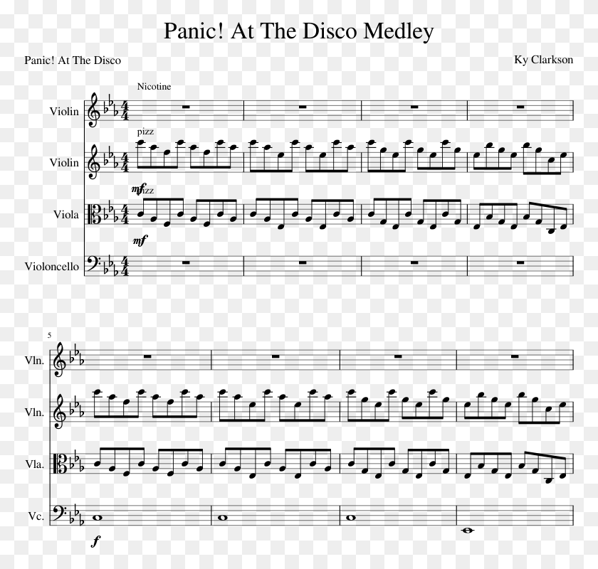 773x740 Panic At The Disco Mashup Led Zeppelin Music Sheet, Gray, World Of Warcraft HD PNG Download
