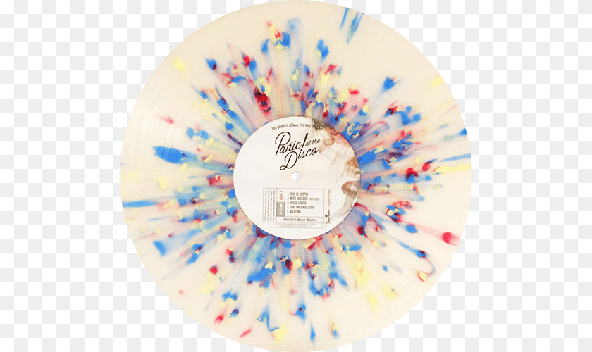 500x500 Panic At The Disco Patd Colored Vinyl, Paper, Confetti, Birthday Cake, Cake PNG