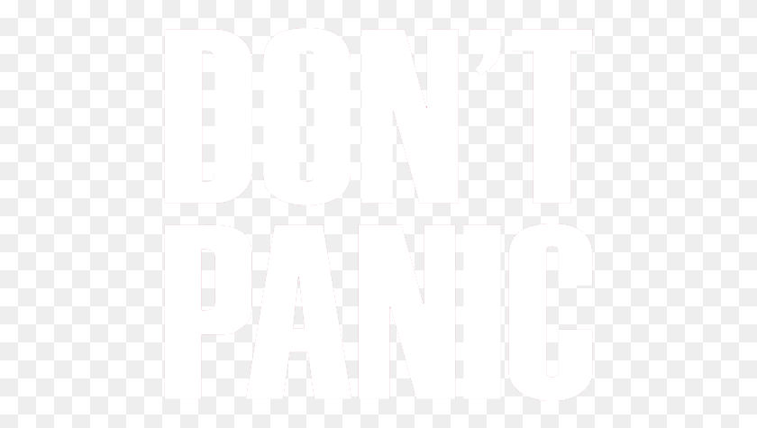 477x415 Panic Logo Logo Don T Panic, Text, Word, Label HD PNG Download