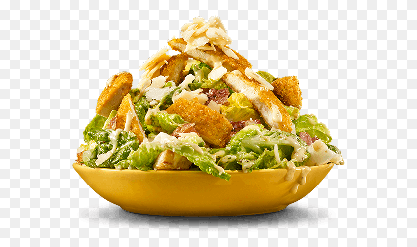 549x438 Panko Parmesan Chicken Breast Ceasar Salad French Fries, Food, Plant, Hot Dog HD PNG Download