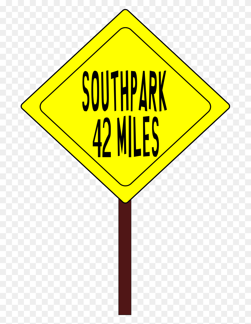 701x1024 Panneau South Park B All Change, Symbol, Road Sign, Sign HD PNG Download
