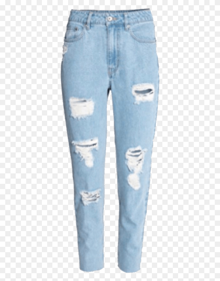 380x1010 Pants Ripped Jeans Rippedjeans Clothes Niche Nichememe Slim Fit Hampm Pants Women, Clothing, Apparel, Denim HD PNG Download