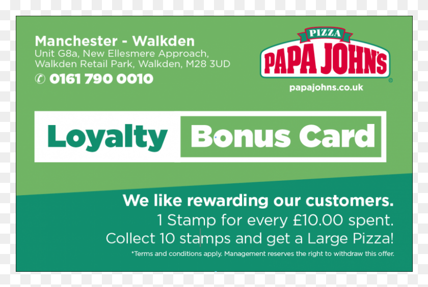 801x519 Papa Johns Loyalty Cards Papa Johns Pizza, Poster, Advertisement, Flyer HD PNG Download