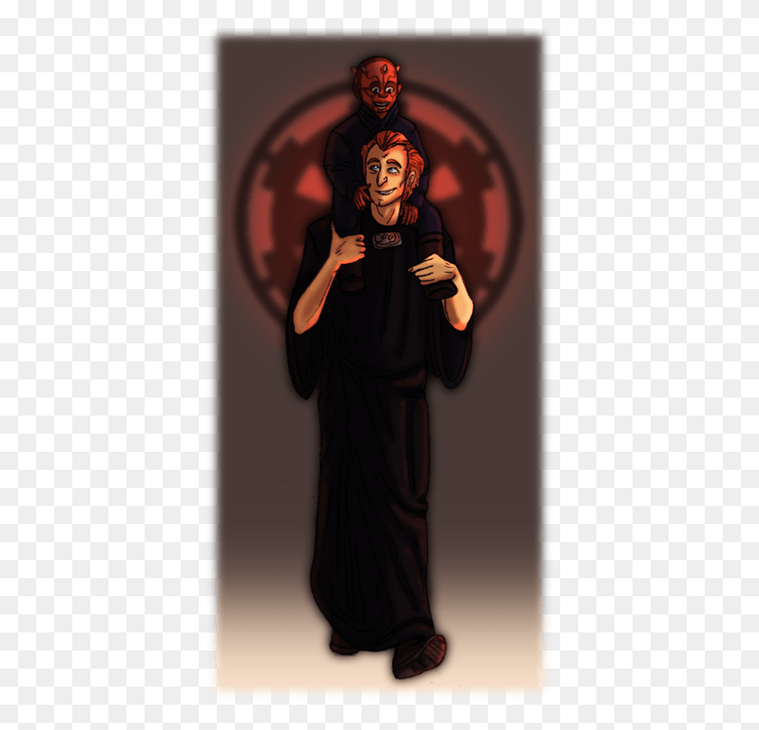 387x748 Papa Palpatine Going For Walkies With His Smallish Art, Person, Human, Clothing HD PNG Download