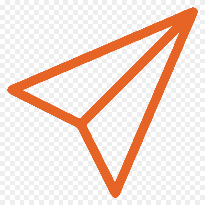 833x833 Paper Airplane Instagram Send Icon, Triangle, Symbol, Star Symbol HD PNG Download