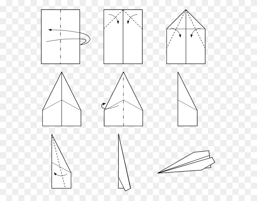 571x600 Paper Airplane Make A Paper Airplane, Arrow, Symbol, Triangle HD PNG Download