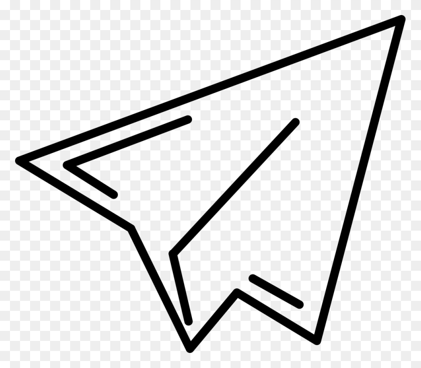 981x848 Paper Airplane Outline Comments Paper Plane, Label, Text, Symbol HD PNG Download