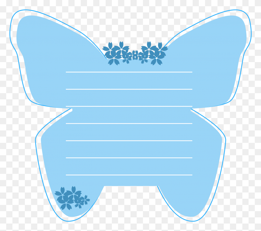 2978x2615 Paper Box Border Butterfly Blue And Psd Butterfly, Bow, Cushion, Axe HD PNG Download