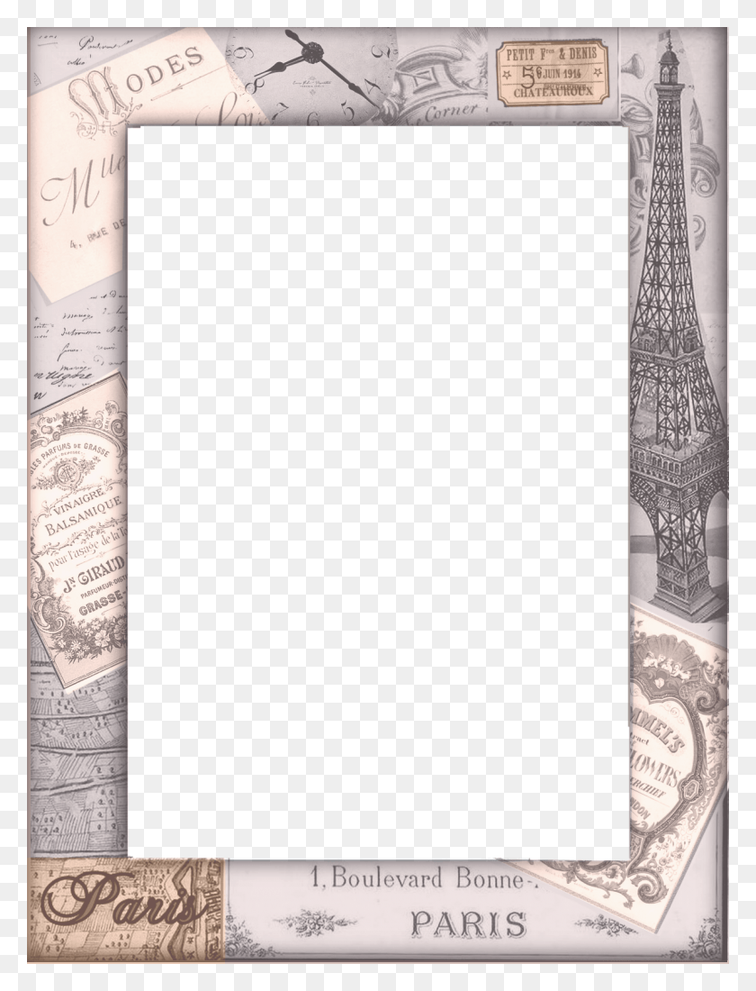 1200x1600 Paper Crafts Vintage Pieces For Collage Altered Paris Frame, Clothing, Apparel, Pillar HD PNG Download