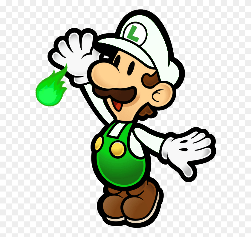 608x732 Paper Fire Luigi Luigi Paper Mario, Chef, Elf HD PNG Download