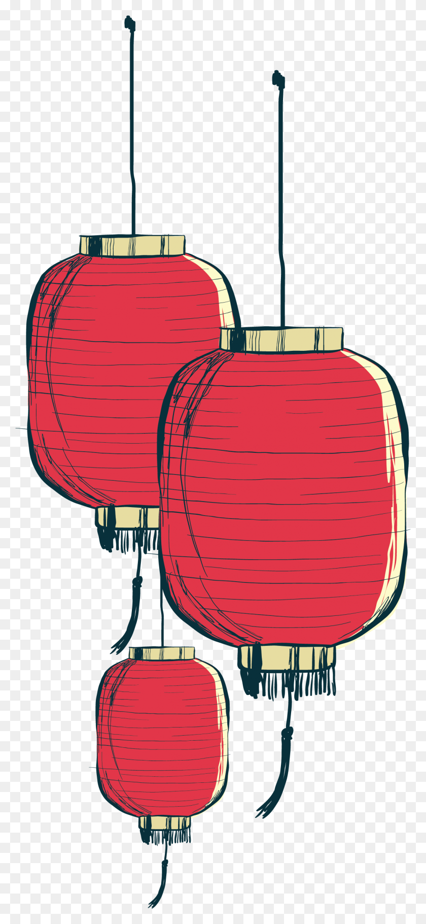 1319x2977 Paper Lantern Painted Chinese Transprent Free Chinese Lantern Vector, Lamp, Lampshade, Label HD PNG Download